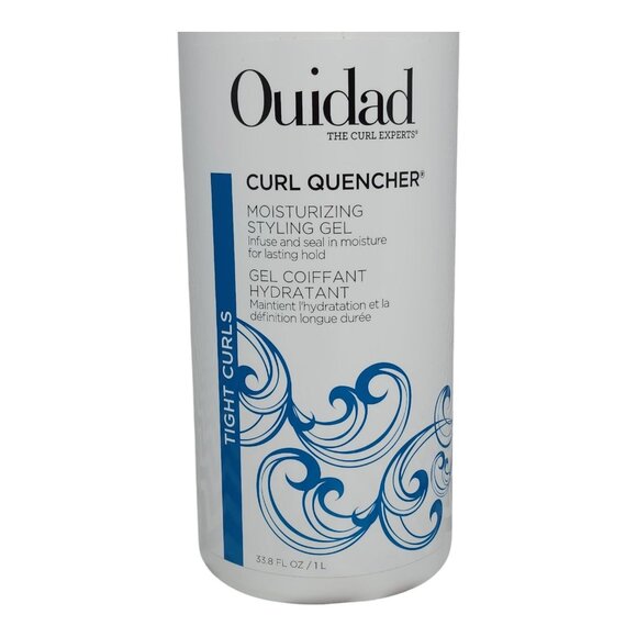 Ouidad Curl Quencher Moisturizing Styling Gel 33.8 oz JUMBO For Tight Curls - Picture 2 of 6